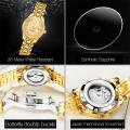 Luxury Women Mechanical WristWatch  Top Brand OYALIE Women Auto Watch Diamond Day/Date Watch For Women